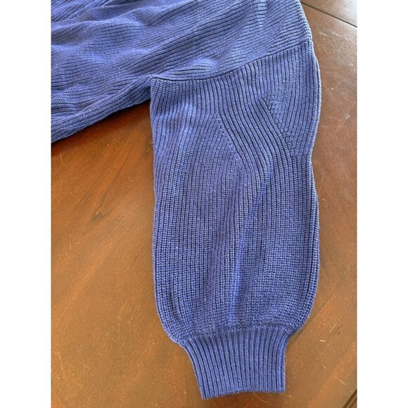 Aritzia Wilfred Free Unwind Cozy Open Front Wool Chunky Cardigan Purple Size XL - Picture 11 of 13